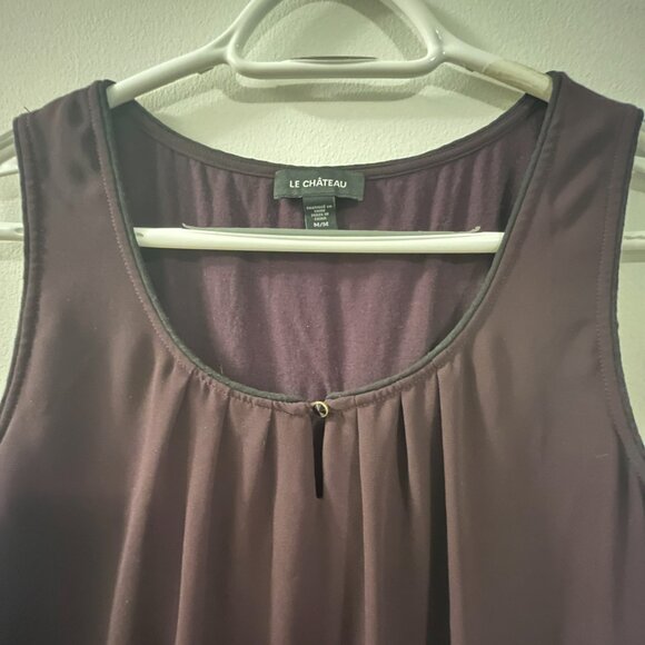 Le Chateau Women's Sleeveless Blouse, Medium, Purple - Picture 4 of 8